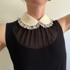 Miu Miu Mod White Collar Black Dress